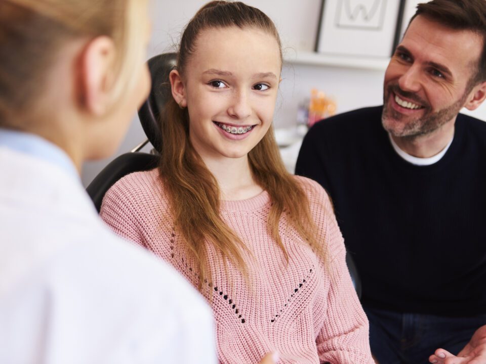 Teenager attending their dental consultation